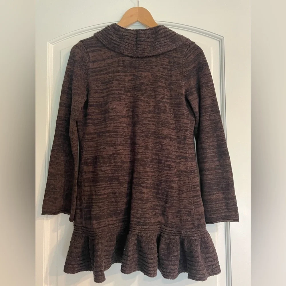 Style & Co. Brown Ruffled Women's Cardigan Sweater - Picture 3 of 5